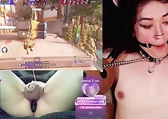 Chastity Cage Trans Cutie Kitten Succubus Collar Dildo Ass Plug ball gag Gaming Overwatch Streaming Controlled Alt Alt egirl sissy femboy cute