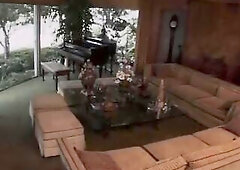 Blond Lea Moore has anal dance in the garden outdoors