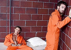 Bareback jail butt fuck with horny Sebastian Young