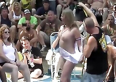 Excited sweetheart with a soaked t-shirt is what each str8 hunk just likes to watch, and when there is a plenty of delightful ladies doing that - the 