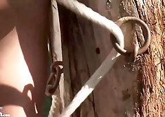 Outdoor Bondage! Mistress Jelena Jensen Fucks Aria Giovanni!