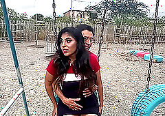 And if they discover us? , fun sex in a public park with my fucking bitch girlfriend and a horny stranger