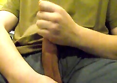 Wanking Off With Super-Hot Lube And A Giant Ejaculation