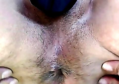 Tight butthole play and ass gaping with multiple dildos