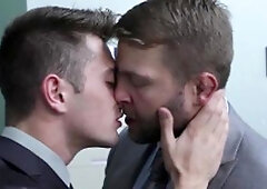 TheGayOffice.com: Hunk Colby Jansen finds pleasure in rough nailing in collar