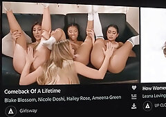 Girlsway - horny guests Vanna Bardot & Melissa Stratton have passionate bang after steamy podcast