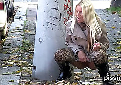 Stingy barbies don't pay for wc and risk pissing in public