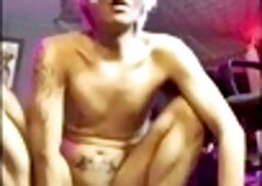 Gay drinking piss, gay men pissing, white dildo