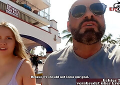 MILK TITS teen 18+ PICK UP - german agent meet teen 18+ in holiday and fuck her on the beach