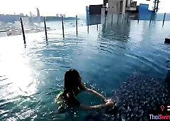 Biggest breasts amateur Oriental mother I'd like to fuck POV sex on camera with her boyfriend and after some enjoyment in the pool that babe suck