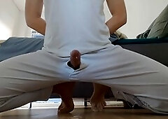 Amateur cumshot compilation, hands free erection, solo
