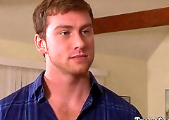 Blonde shemale slut needs some hard dick immediately from guy