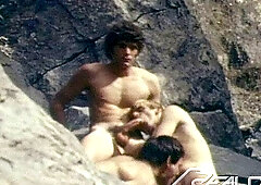 Vintage movie with three guys that love sucking boners