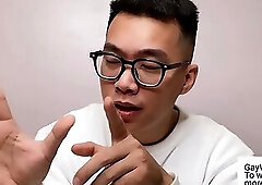 This Vietnamese guy teach you about sex and shows off his cock