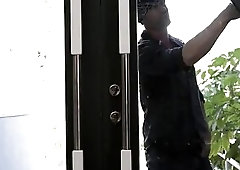 Beautiful shemale gives a passionate blowjob before being dicked down