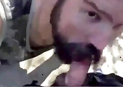 Daddy gives a facial in the woods 7