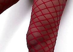 Beautiful femboy plays with her penis and sucks cock in POV