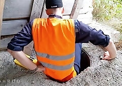 Gay Plumber in Mannhole