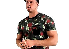 Muscular alpha male Brad strips naked after an interview