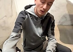 hot daddy fucking sexy twink in the bathroom mall