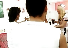 Valuable looking waitresses love banging with customers in the restaurant