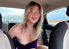 Car Trouble Ts Self-fuck Emma Rose