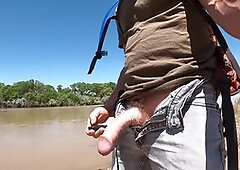 Man uses vibrator inside a Condom