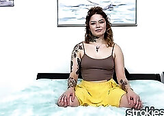 Strokies Handjob goddess Vanessa Vega back for more dick