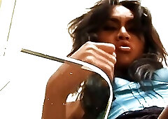 Shemale Porn Video Super Hot Long Mint Solo Cum Eating