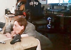 Heather Kane Milks in College Dorm wearing Gray Northface!