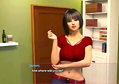 Silly landlady and her tenant engage in sexy talk and romance