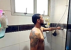 Sudando en el  gimnasio