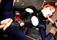 Redhead chick Lacy Lennon is getting pleasure in the cowgirl pose