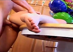 Mature milky stud banged teen japanese female yumy on the kitchen table and crashed the yoghurt truck in her festive cake
