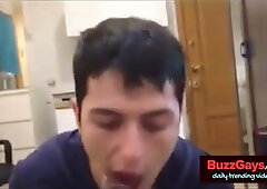 White Mexican Young Boy Sucking Black Cock Eating Cums 6