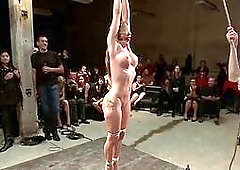 Busty slave fisted and group fucked