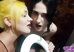 This girls visiting random restaurant and linking toilets, ass lick, pussy lick, pissing in the mouth, humiliated herself