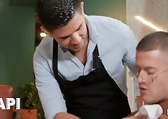 Ashton Summers And Clark Delgaty - Fantasizes About From The Other Table And Takes His Chance To Fuck Him