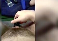 Trans Puppy Male Uses FTM Stroker Toy to Play with Massive TDick