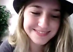 Cute, barely legal blonde honey is fingering her pussy on cam, for the first time ever