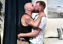 MenOver30: Inked caucasian furry Jax Hammer and hairy Chase Ryder bareback masturbation