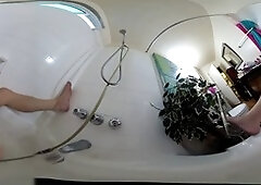 Shemale shower vr, shemale solo vr