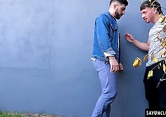 Liam Cox finding his lost phone ends up being fucked by Luke Ryder