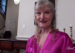 Step-Auntie Diane Catches You Masturbating, Offers to Help POV