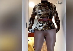 Thyra The Tigress (trans, Crossdress, Transformation, Pantyhose, Feminization, Mask, Female Mask)