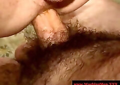 Redneck mature biker gets assfucked