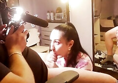 BTS - Vape and Blowjob From Stunning Cocksucker Black Lynn