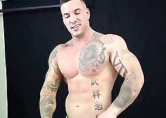 Tattooed Muscle guys Wrestling