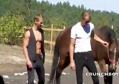 Muscle farmer boys fucking bareback in the farm
