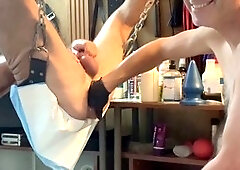 Happy moments when hubby gets his ass played with. Fire281 gave him a wild ride, topping it off with ToppedToys DeepSpace and some fisting action